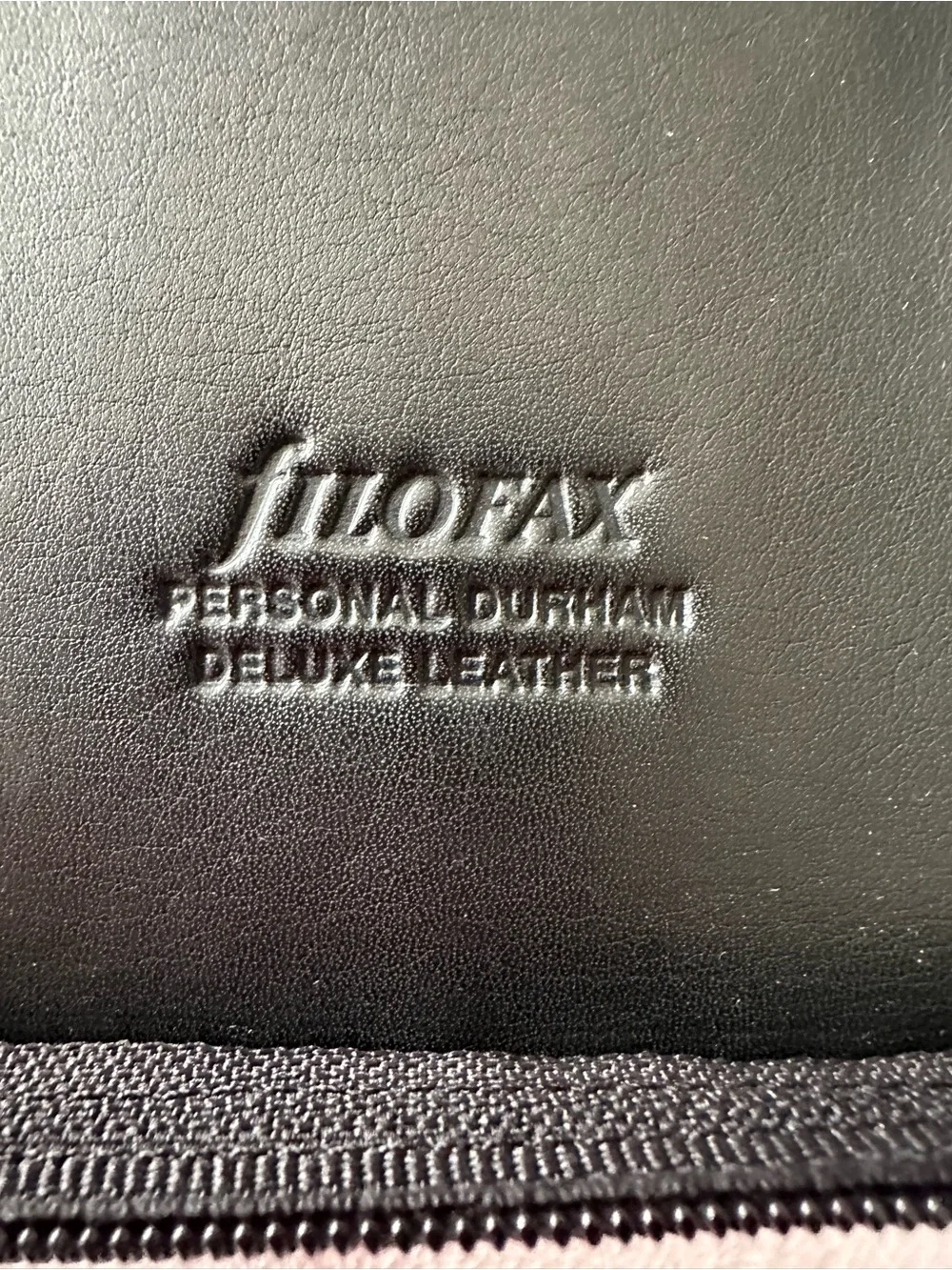 Filofax RARE Durham Black Deluxe Leather Personal Organizer